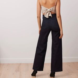 LILY WIDE LEG JEANS / SANDY BEACH